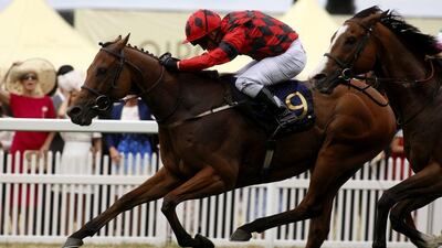 Snoano ridden by David Allan (9) wins the Wolferton Handicap Stakes. Julian Herbert / Getty Images