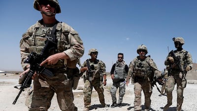 US troops patrol at an Afghan army Base in Logar province on August 7, 2018. Reuters