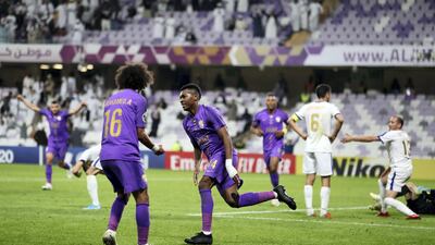 Saeed Juma celebrates his goal. Chris Whiteoak / The National