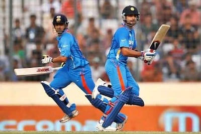 Virat Kohli, right, and Gautam Gambhir have played together for India. AP