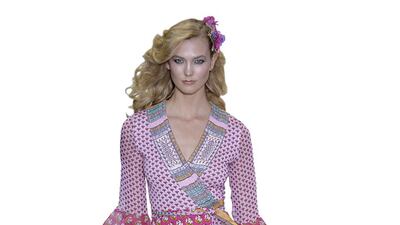 A model walks the runway at the Diane von Furstenberg Spring Summer 2016 fashion show during New York Fashion Week on September 13, 2015 in New York, United States. Catwalking / Getty Images