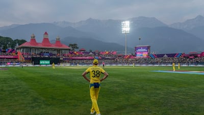 Australia's Josh Hazlewood fields. AP