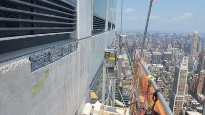 Facade restoration midtown Manhattan. John S Moller