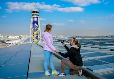 Girfanova says she will remember the moment of the proposal for a lifetime. Photo: Dubai Airports