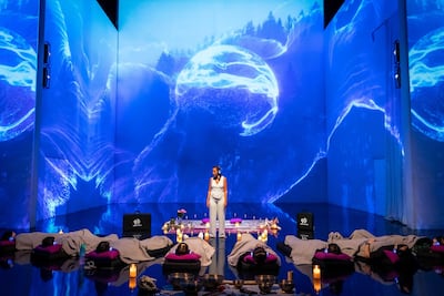 9D Breathwork has an extra dimension added to thanks to the 360 degree screens at the Theatre of Digital Arts. Photo: Toda