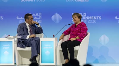 IMF managing director Kristalina Georgieva in conversation with Richard Quest. Antonie Robertson / The National