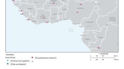 The group is also active in West Africa. Courtesy of The Washington Institute for Near East Policy