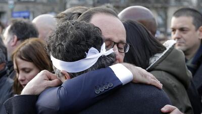 The world leaders marched in support for Paris victims but not for the thousands of civilians killed in Nigeria. Photo: AP / Philippe Wojazer