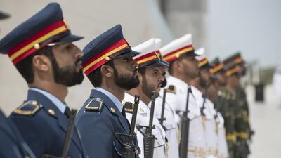 The UAE Armed Forces honour guard at Wahat Al Karama. Ryan Carter / Crown Prince Court - Abu Dhabi