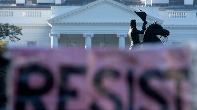 A view of the White House is seen as the 2020 US presidential election remains undecided, in Washington, DC. President Donald Trump and Democratic challenger Joe Biden are battling it out for the White House, with polls closed across the United States - and the American people waiting for results in key battlegrounds still up for grabs. AFP