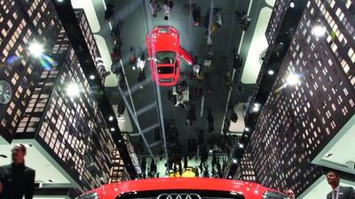 An Audi TTs 2.0 T quattro at the IAA international automobile show in Frankfurt, Germany. Photo by Thomas Lohnes / Getty Images