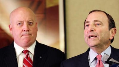NHL commissioner Gary Bettman (right) and deputy commissioner Bill Daly.