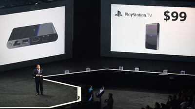 Shawn Layden, president and CEO of Sony Computer Entertainment America, talks about Playstation TV. Frederic Brown / AFP