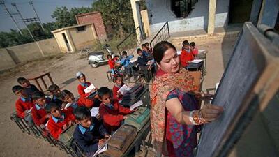 The tech major Infotech spends 1 per cent of its net profit on philanthropy, particularly on education. Channi Anand / AP Photo