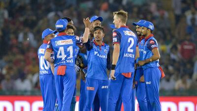 Delhi Capitals' Sandeep Lamichhane, centre, has put Nepal cricket on the world map. AFP