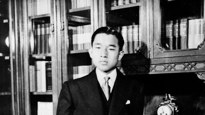 In this file photo taken in the 50s, Prince Akihito poses in an unknown location. Japan's outgoing Emperor Akihito and Empress Michiko dramatically modernised the tradition-bound monarchy, bringing themselves closer to the public and boosting popular support for the household. AFP
