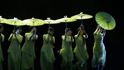 Chinese dancers perform during a rehearsal of Chinese Dance: Maestros & Classics, the closing performance of the NCPA Dance Festival 2016 at the National Centre for the Performing Arts (NCPA) Theatre in Beijing, China. The closing performance will showcase award winning works of Chinese dance, ballet, modern dance, contemporary dance, dance opera and poetry in the country created during the years 2015 to 2016. EPA