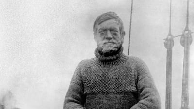 Shackleton on board the 'Quest', the ship on which he died from a heart attack.