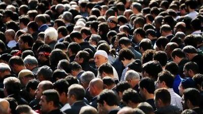 A mass gathering of Turks in Istanbul. Although most Turks are ethnically Caucasian, the Republic is very accepting of anyone who identifies as a Turk. Bulent Kilic / AFP