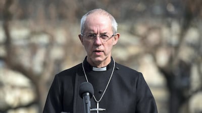Archbishop of Canterbury, Justin Welby, says political point-scoring has ramped up tensions over Brexit. AFP
