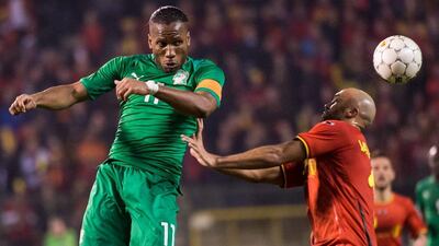 Didier Drogba scored for Ivory Coast against Belgium on Wednesday March 5, 2014. Geert Vanden Wijngaert / AP