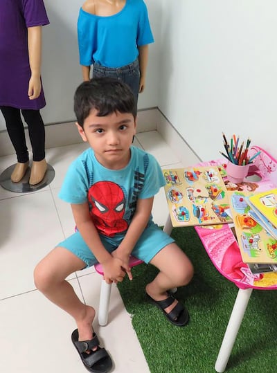 This five-year-old boy was found wandering in Al Reef Mall in Deira, near Salahuddin metro station, last month. Courtesy Dubai Police
