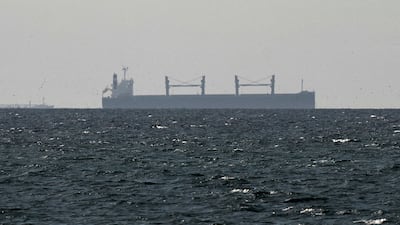 A cargo ship near the Strait of Hormuz, which has been effectively blockaded by Iran. Reuters