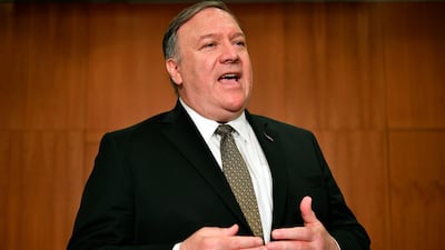 US Secretary of State Mike Pompeo said the latest move by Washington had been in the works for some time. AP