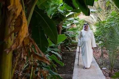 Sheikh Zayed's agriculture advisor Abdul Hafeez Khan Al Yousefi at his home in Al Ain. Duncan Chard / The National