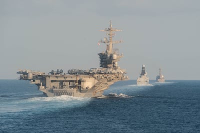 The USS Abraham Lincoln aircraft carrier. AFP