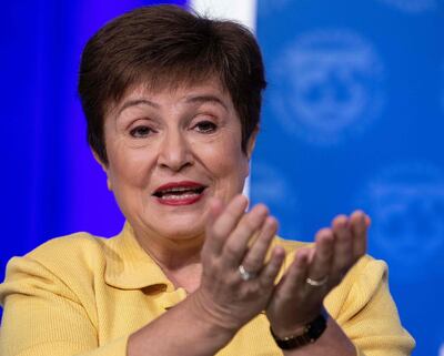 Kristalina Georgieva, IMF managing director, in Washington, DC on 4 March. Nicholas Kamm/ AFP