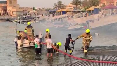 The fire on Saturday morning was put out quickly and no one was injured. Dubai Police