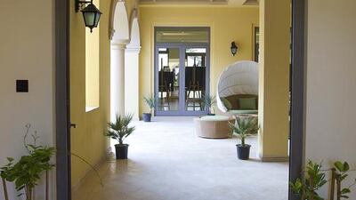 Anybody can easily get lost in this five-bedroom luxury residence at the Saadiyat Beach Villas. Above, the ground floor foyer. Mona Al Marzooqi / The National