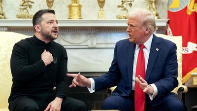 Ukrainian President Volodymyr Zelenskyy stood up to US President Donald Trump during their meeting in Washington on Friday. AFP