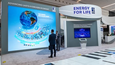 An Adnoc display at the World Future Energy Summit at Adnec. Victor Besa / The National