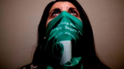 Natalia Rodas poses for a photo in Buenos Aires, Argentina. Rodas had an abortion years ago and is advocating for the right for a legal, safe and free abortion fora ll women. Natacha Pisarenko / AP Photo.