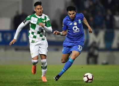 Age has not smoothed Pepe's rugged edge as the Porto veteran, right, aims to play in 100 Champions League games. Octavio Passos / EPA