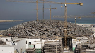 September 21, 2014: the dome of Louvre Abu Dhabi is now only missing a couple of super-sized elements. Silvia Razgova / The National