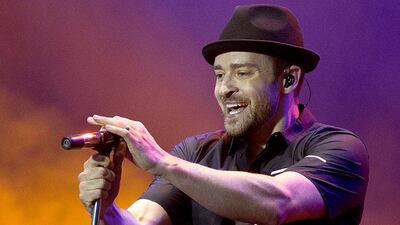 So will Justin Timberlake be playing in the UAE in 2014? AP