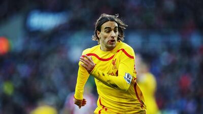 Liverpool's Serbian midfielder Lazar Markovic plays during their Premier League football match against Sunderland at The Stadium of Light in Sunderland, north east England on January 10, 2015. AFP PHOTO / IAN MACNICOL