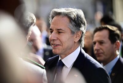 Antony Blinken, the US Secretary of State, arrives at the Munich Security Conference in southern Germany.