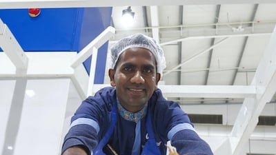 Mohammad Jamal: Mohammad Jamal, from Bangladesh, works in the seafood section and has only lived in Dubai for eight months. “I have been here for a short time but, so far, I love it here,” he tells us. “Everything in the market is good, from the staff to the security and people.” The move has not been without its difficulties, though, he admits. “Some clients that will be rude have been difficult to handle – but I manage to get by. Leslie Pableo / The National