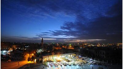 The Old City of Aleppo on November 24, 2008, top, and on December 13, 2016. Omar Sanadiki / Reuters