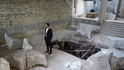 There are several broken artefacts in the museum. AFP