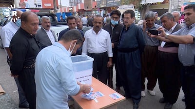 “Mokhtar Noori, a Kurdish man from Halabja, Iraq, set up a ballot box for the US elections. Sixty-two people voted within two hours – with the two candidates, Donald Trump and Joe Biden receiving an equal amount of votes.” Courtesy: Rudaw