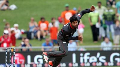 Mohammed Naveed is enjoying his bowling for the UAE. Michael Bradley / AFP