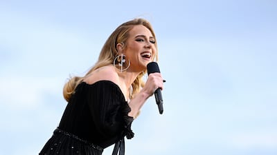 Adele performs on stage in Hyde Park, London, in July. Getty Images