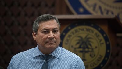 Governor of Guam Eddie Baza Calvo says he grateful to president Donald Trump for taking a strong stance against North Korean threats against the tiny Pacific island. Ed Jones/AFP Photo