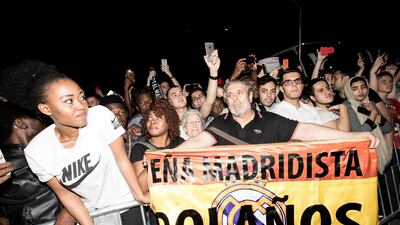 Real Madrid fans welcome their team to Kiev. Sedat Suna / EPA
