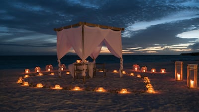 Grand Park Kodhipparu offers private dining opportunities on the beach. Courtesy Grand Park Kodhipparu